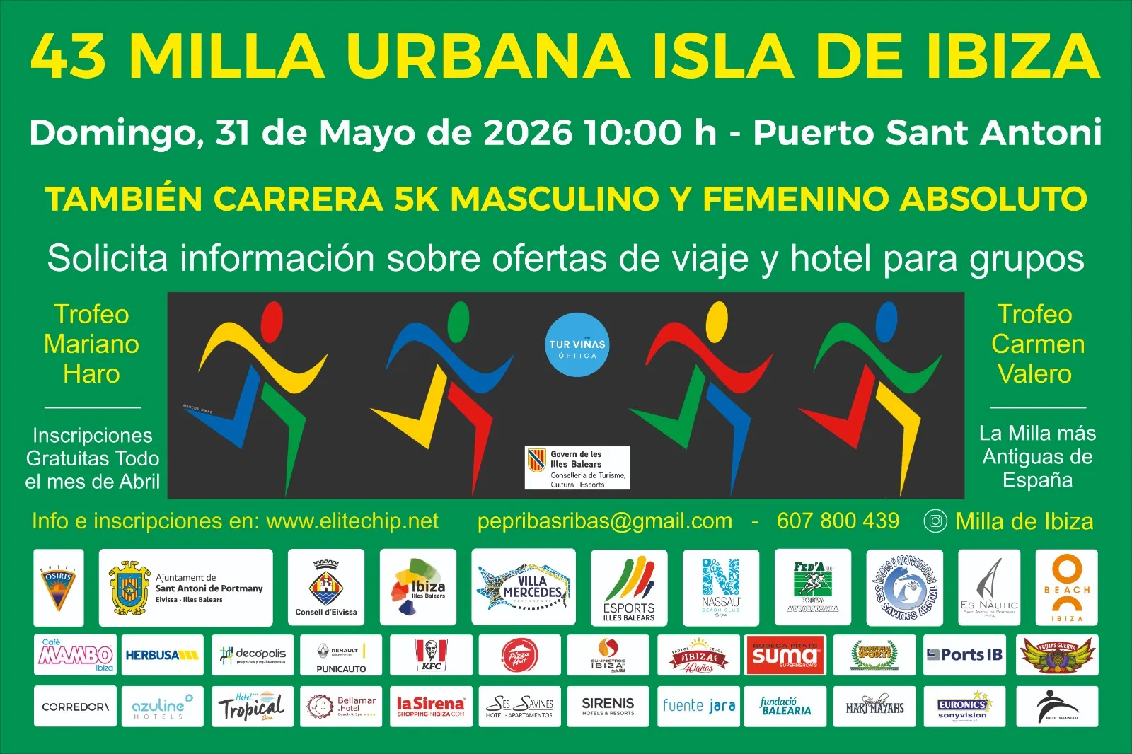 Voces de leyenda para animar la 43 Milla Urbana Isla de Ibiza