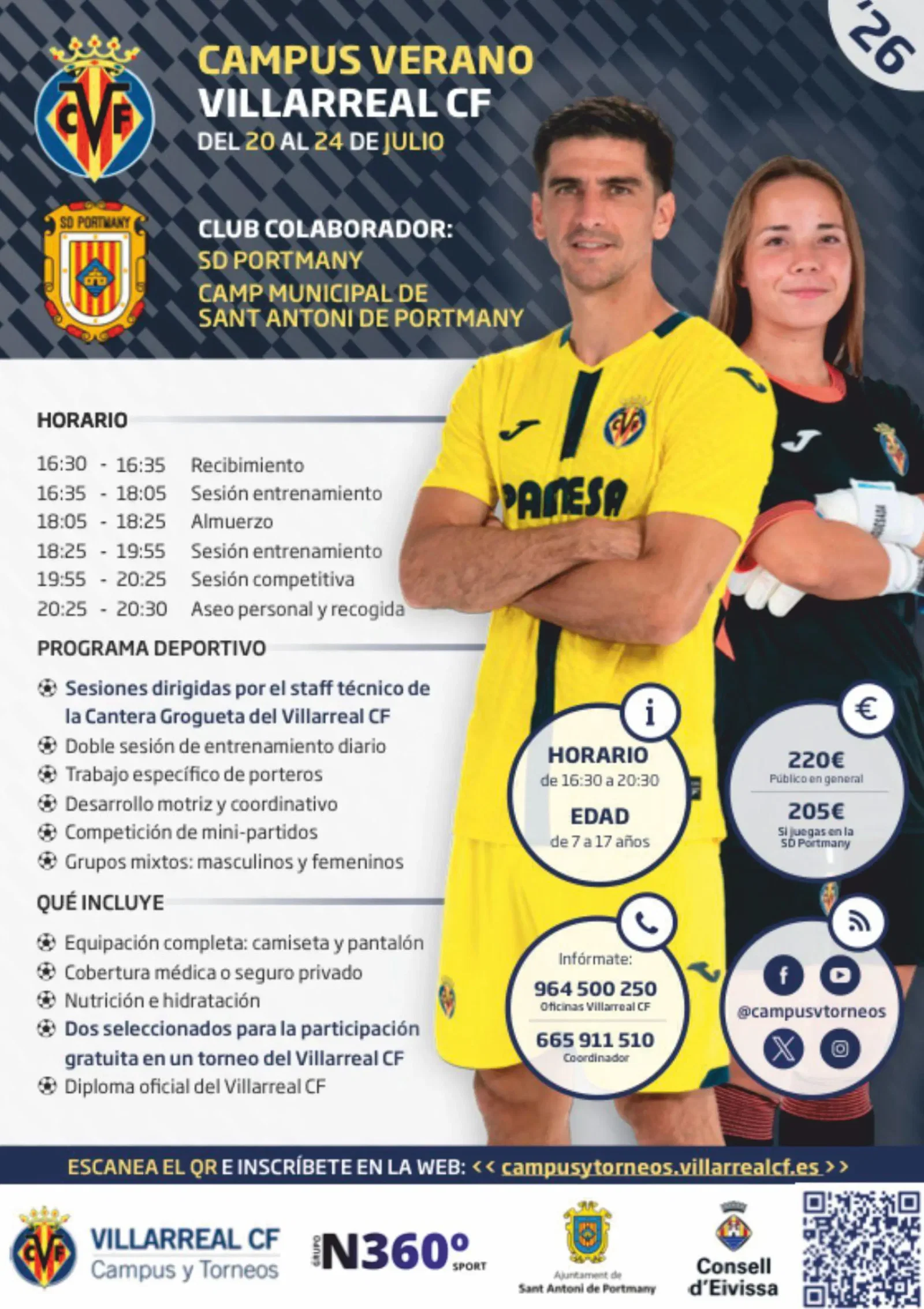¡El submarino amarillo vuelve a Sant Antoni! El campus del Villarreal CF regresa a la isla por todo lo alto