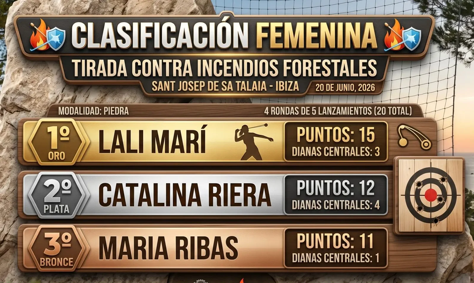 Eterna juventud con la honda: Lali, Catalina y María ponen pasión, tradición y concienciación ambiental en Sant Josep