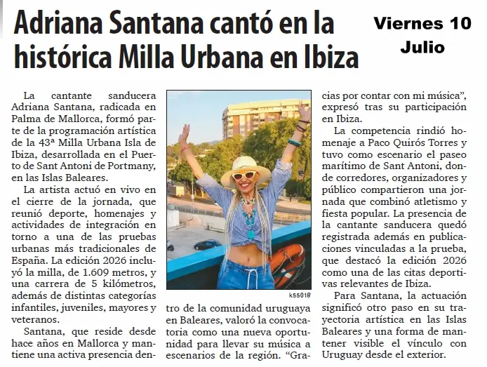 Atletismo, música y repercusión internacional: El periódico uruguayo 'El Telégrafo' destaca el éxito de la Milla Urbana Isla de Ibiza