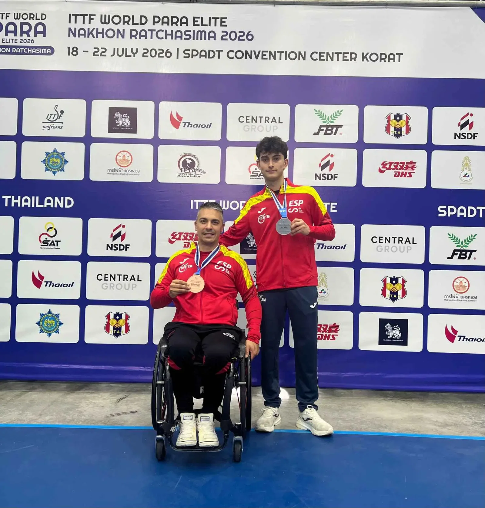 España suma tres medallas en el ITTF World Para Elite de Nakhon Ratchasima