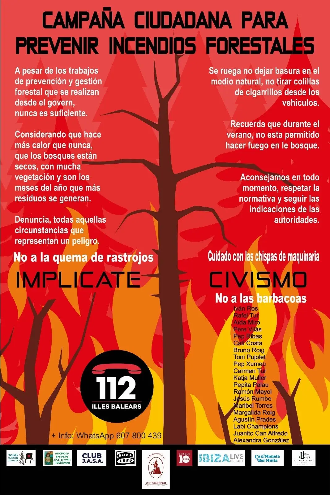 ¡Ni un foc al bosc! El Club J.A.S.A. se moviliza en Ibiza para proteger nuestra naturaleza