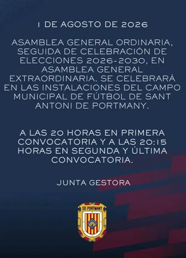 El socio número 4, Pep Ribas Ribas, hace público un escrito de impugnación de las asambleas de la S.D. Portmany y pide que no se lleven a cabo