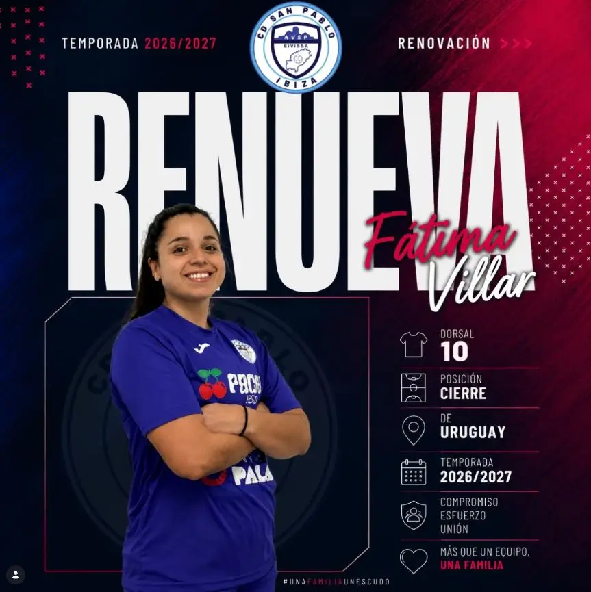 ¡La pólvora uruguaya se queda! Fátima Villar renueva con el CD San Pablo