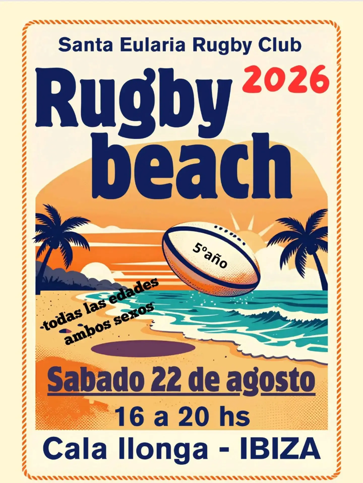 Rugby, playa y mucha pasión: Este 22 de agosto tienes una cita con el Rugby Beach en Cala Llonga