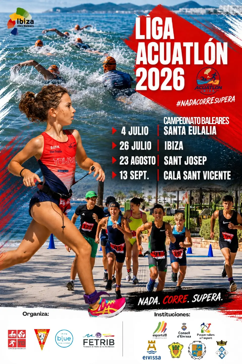 La Liga de Acuatlón 2026 aterriza en Playa d'en Bossa para su tercera cita de la temporada