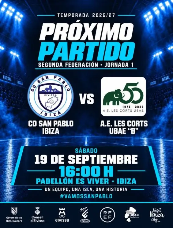 ¡Arranca la tercera aventura! El CD San Pablo-Eivissa debuta en Es Viver ante Les Corts B con ganas de soñar en Segunda