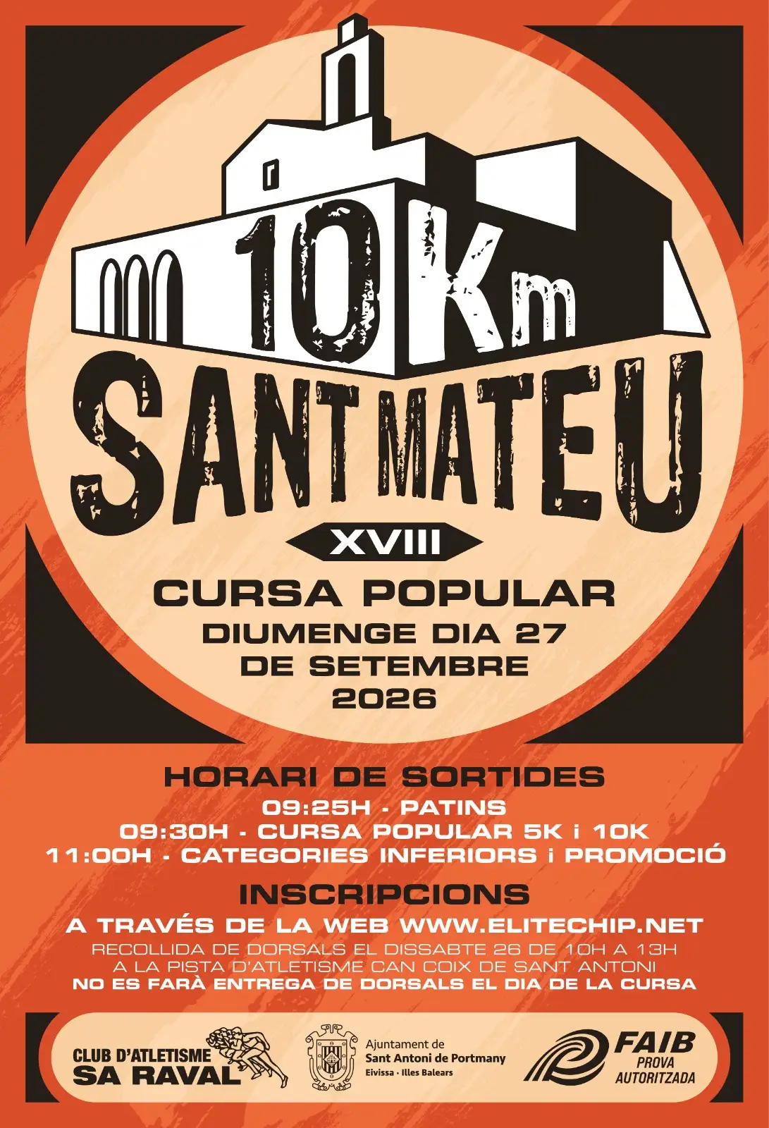 La XVIII Cursa Popular Pla de Sant Mateu se celebrará este domingo