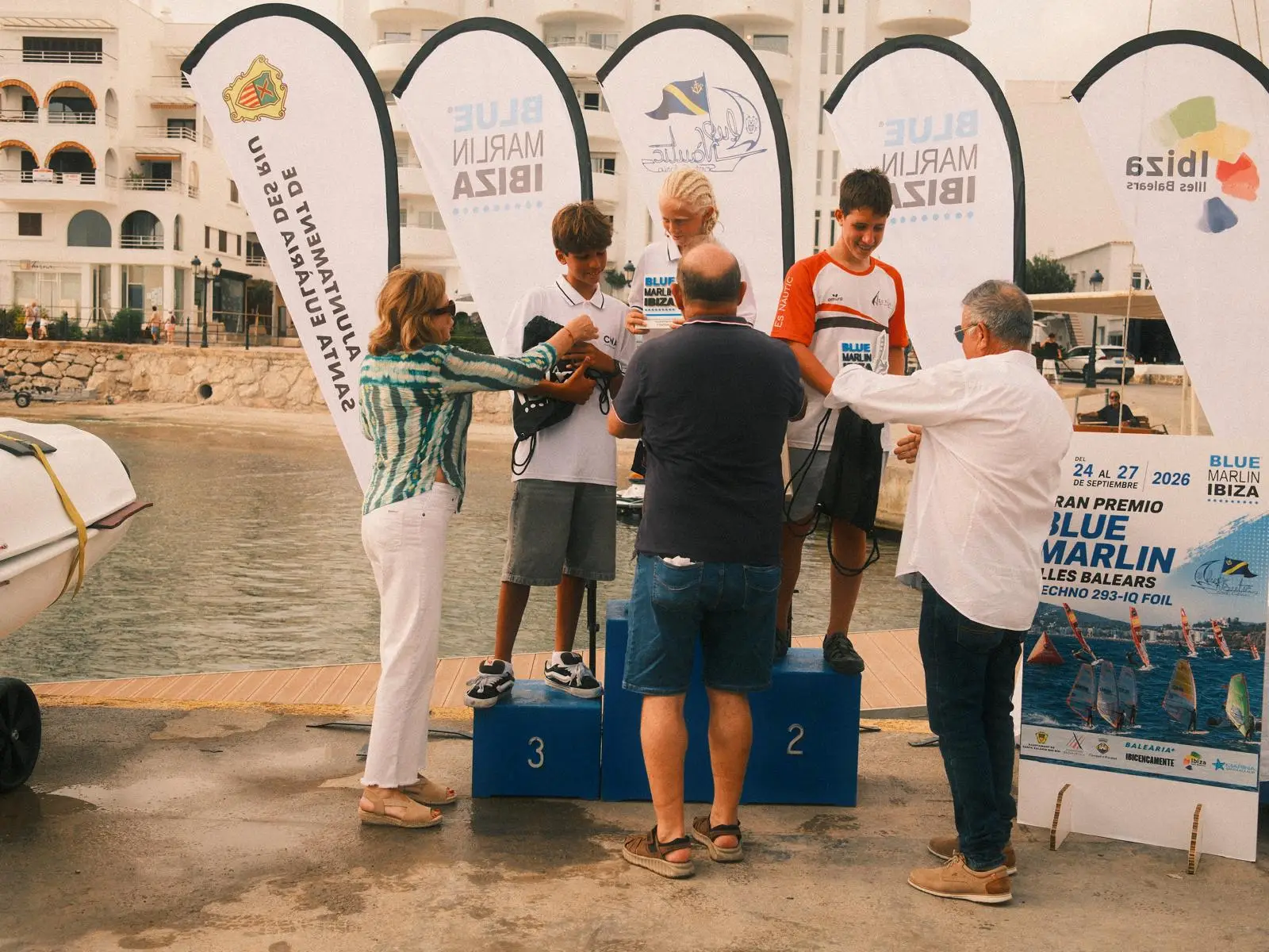 Dos podios para los regatistas del Club Nàutic Sant Antoni en el Illes Balears de IQFoil y Techno 93
