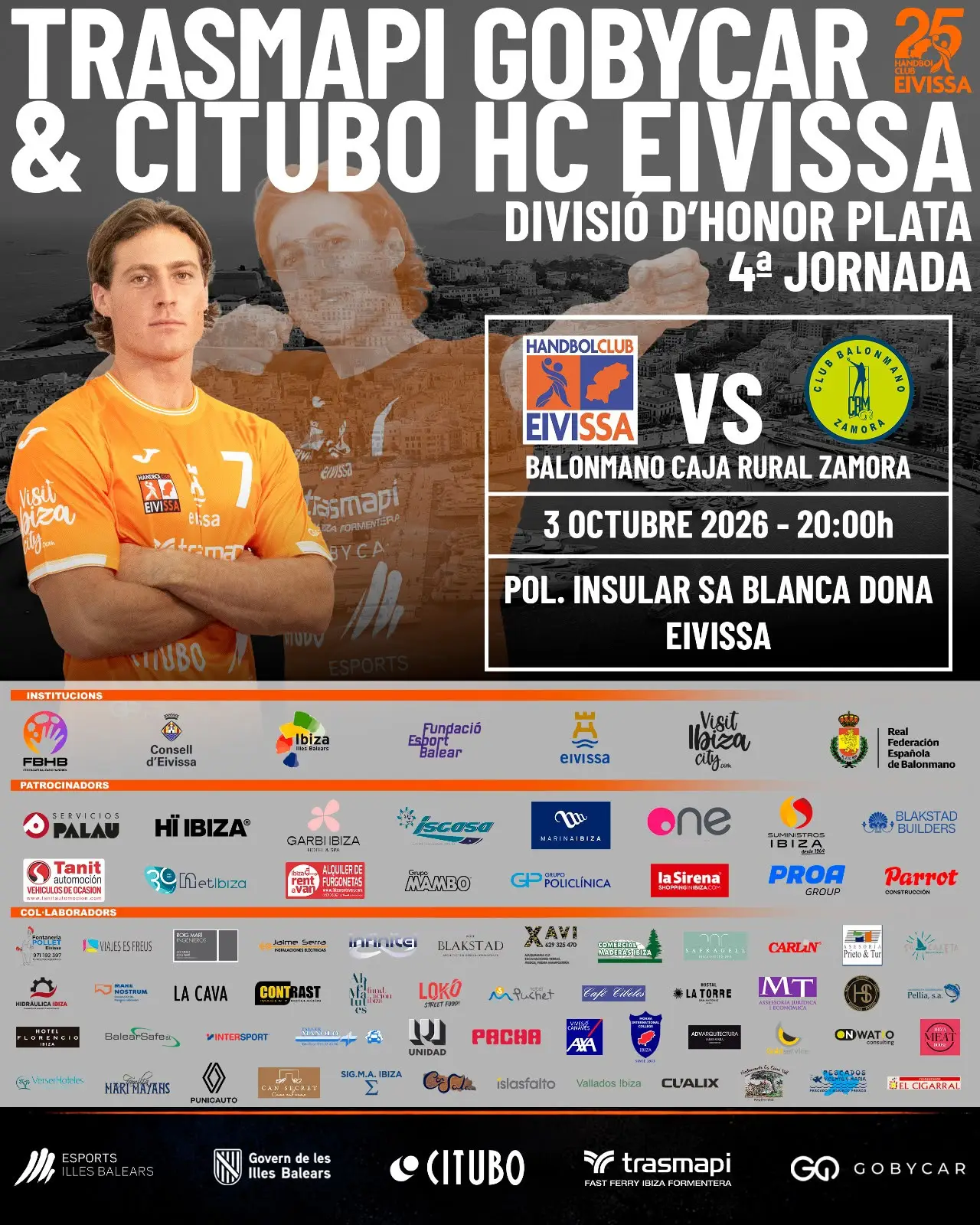 Cuarta jornada clave: El Trasmapi Gobycar & Citubo HC Eivissa recibe a un correoso Zamora con ganas de victoria