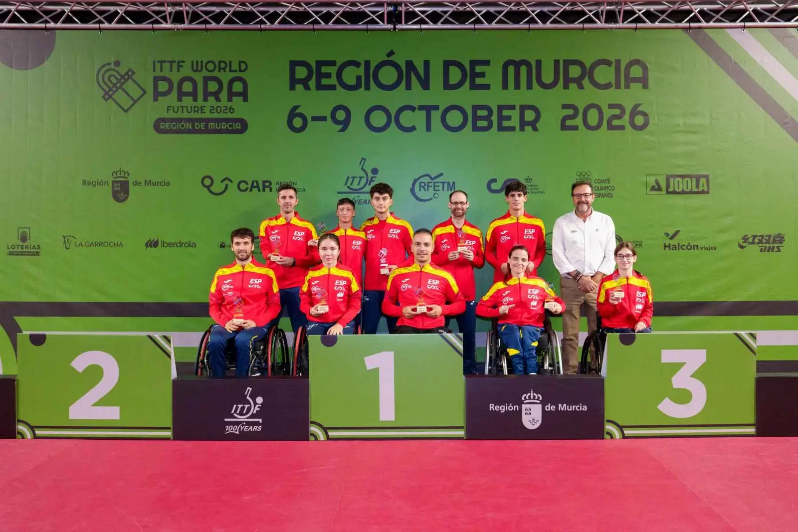 España suma 10 medallas individuales en el ITTF World Para Future Región de Murcia 2026
