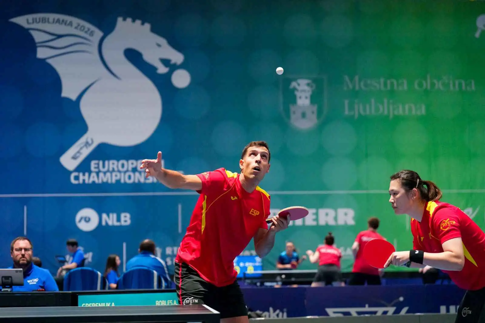 Xiao y Robles se despiden de la defensa de su corona europea en octavos de dobles mixtos