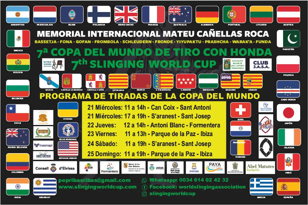 ¡Arranca la 7ª Copa del Mundo de tiro con honda! Horarios y sedes para animar a nuestros honderos