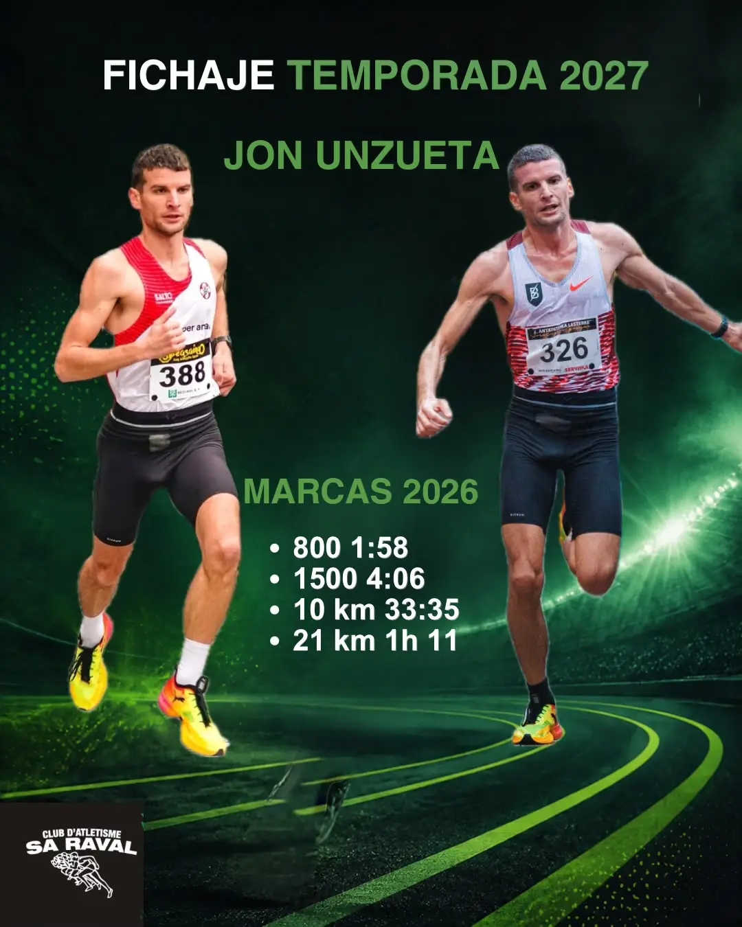 Polivalencia pura en la categoría máster: Jon Unzueta ya viste los colores del Sa Raval
